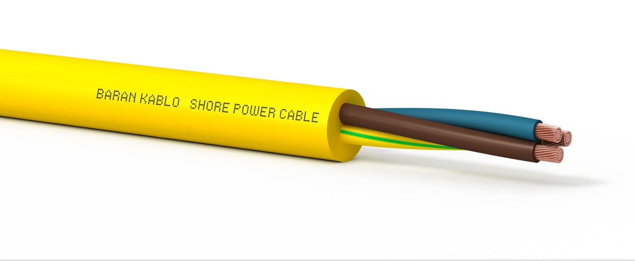 Oil-Ozone-UV Resistant 0.6-kV Shore Power Kablo